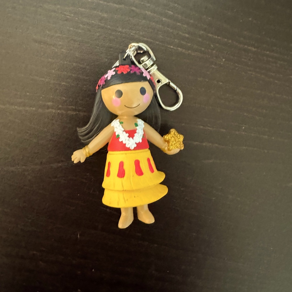 Polynesian girl purse charm
